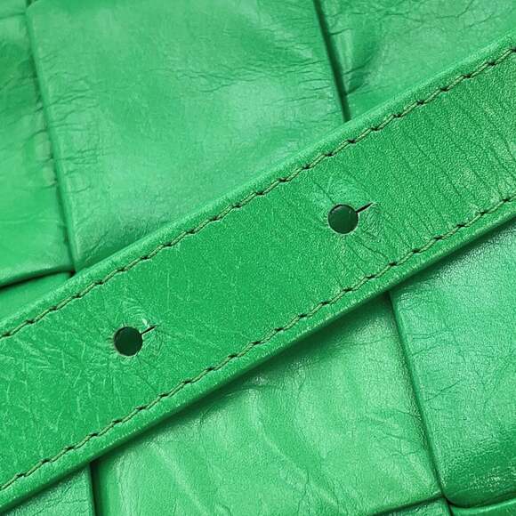 Bottega Veneta Candy Cassette Shoulder Bag, Calf Leather, 667048, Green, Hand...